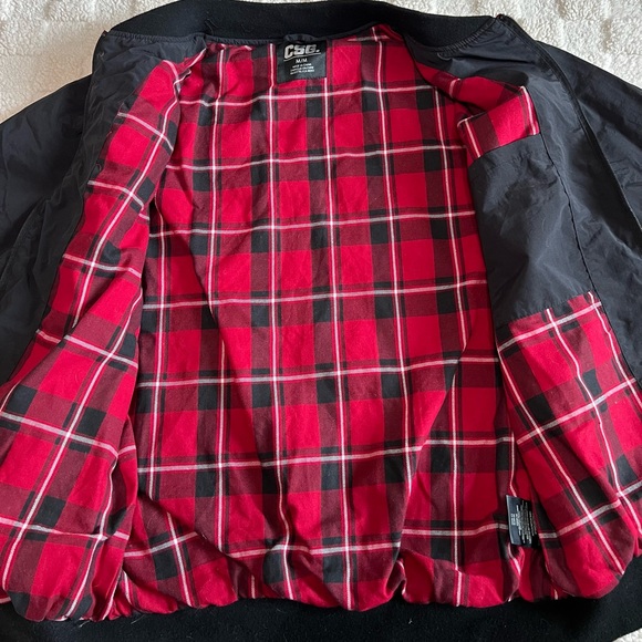 CSG Champs Sporting Goods Black And Red Bomber Jacket Size Mens Medium - Picture 5 of 8